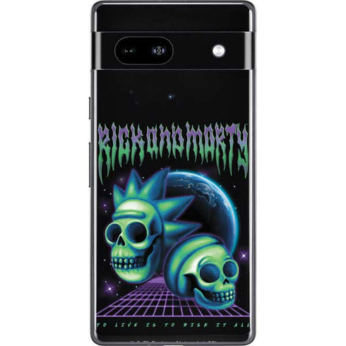 Adult Swim Rick and Morty Neon Skulls Google Pixel 7a Skin